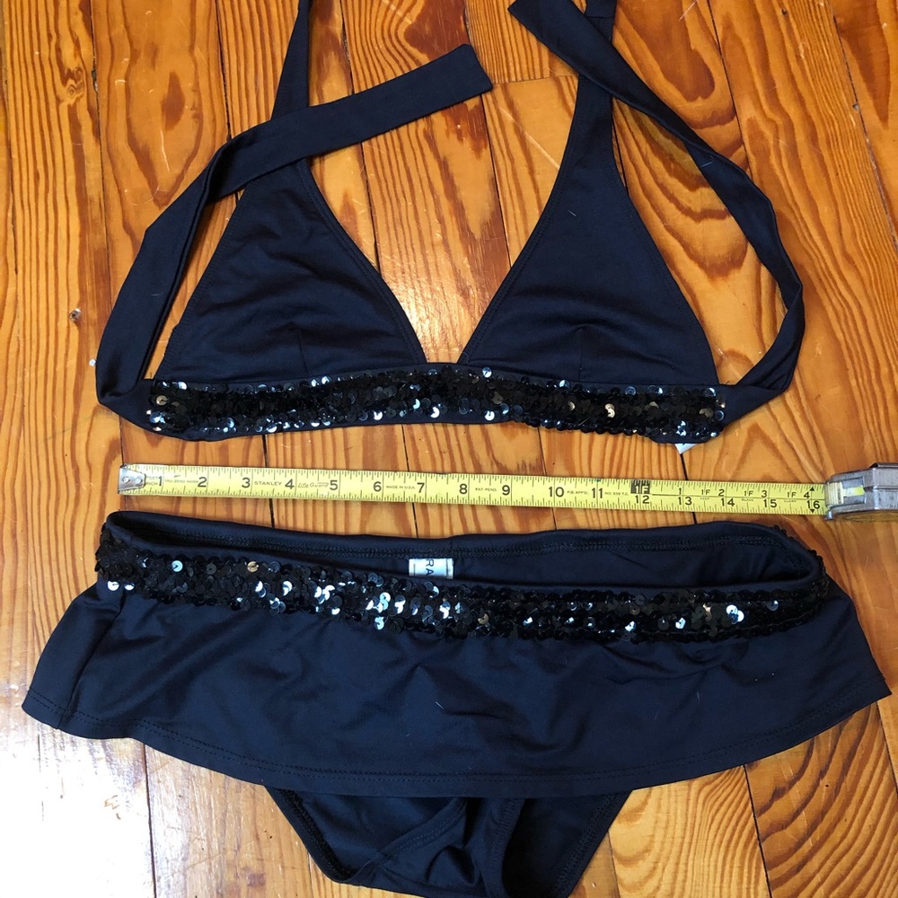 Rampage black sequin swimsuit/ bikini - Picture 1 of 4